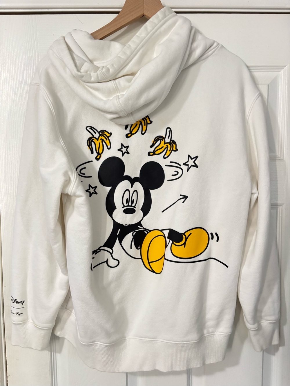 Disney White Hoodie with Black Mickey and Yellow Accents - Men